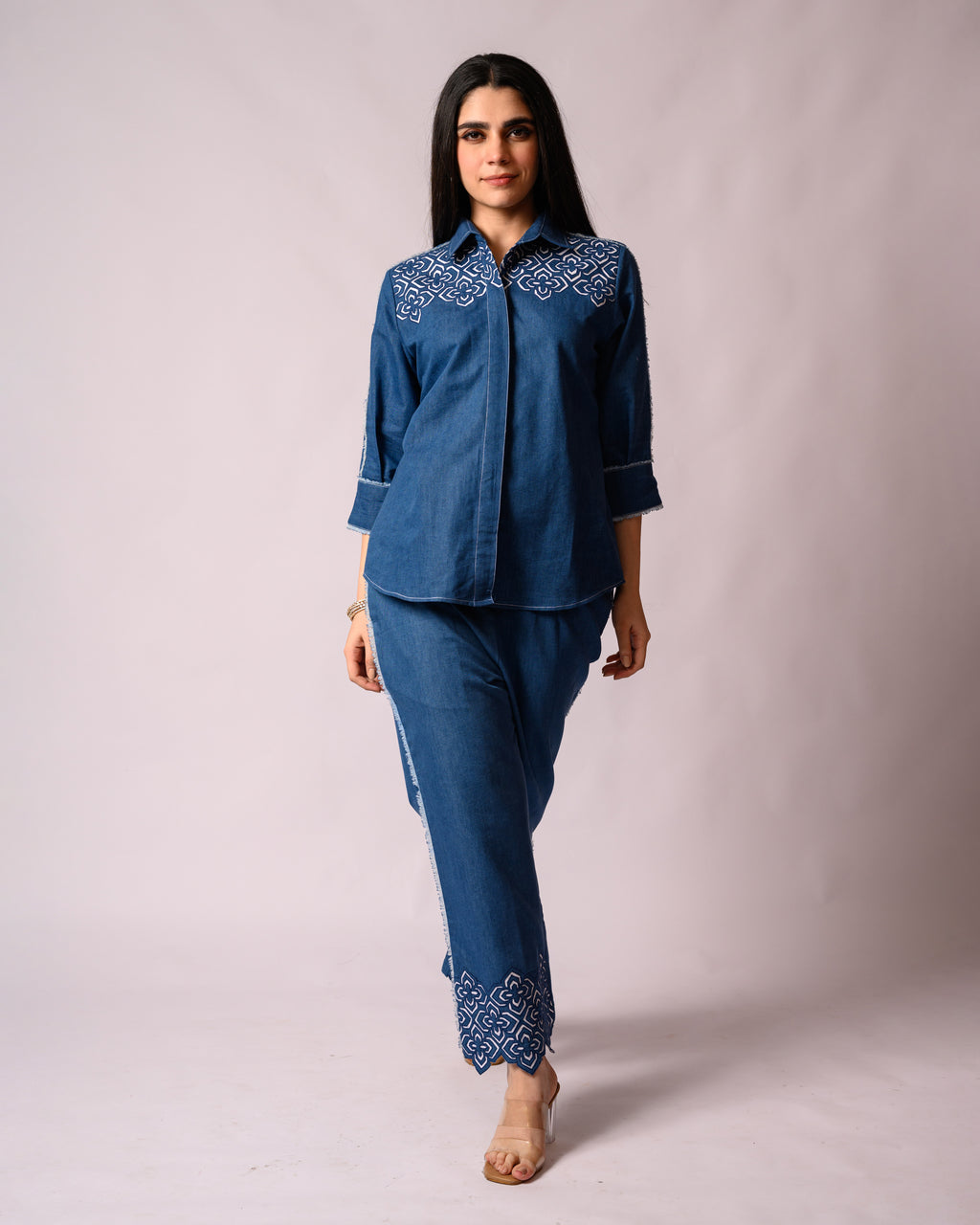 Denim Cutwork Shirt