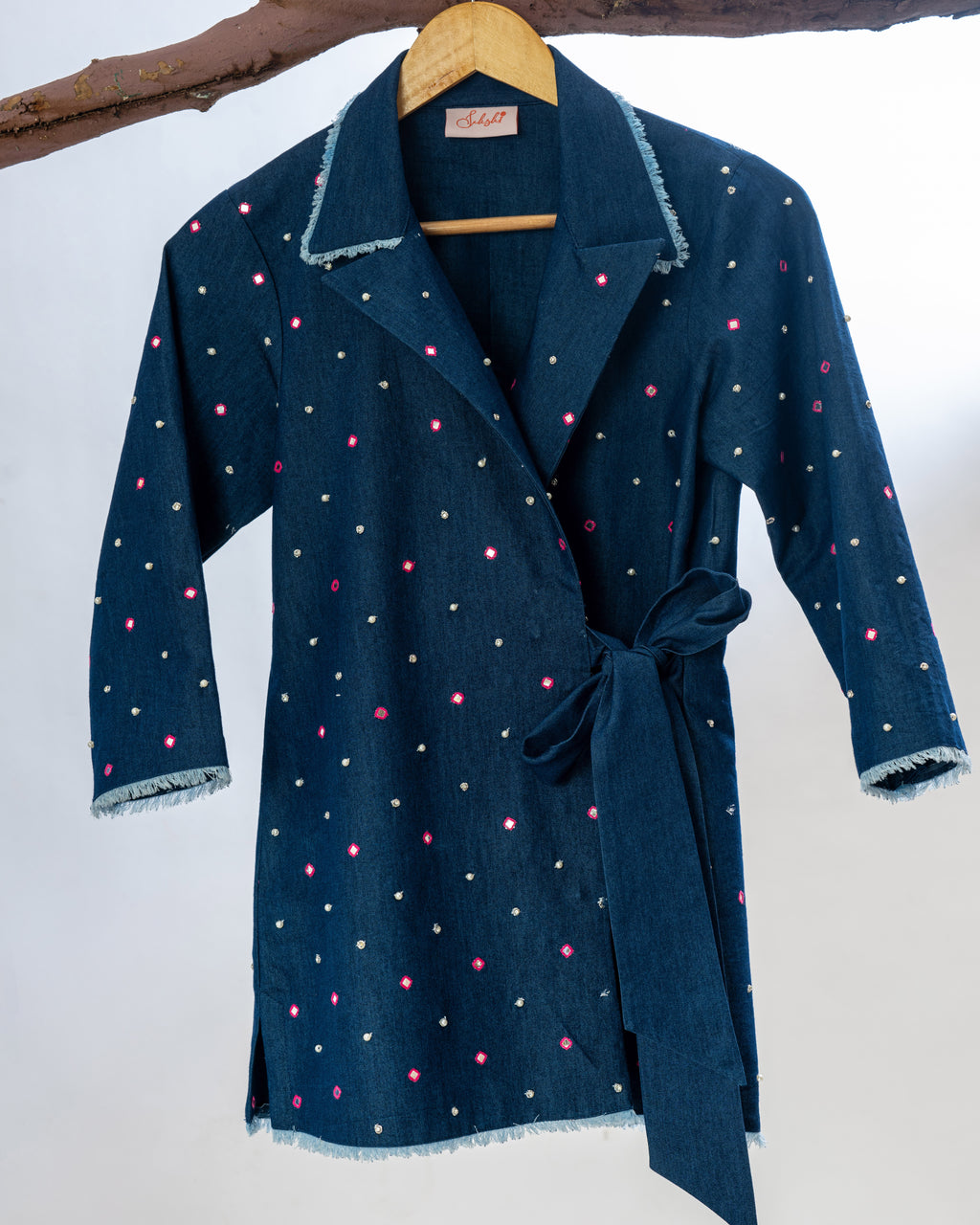 Denim Long Coat Co-Ord Set